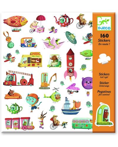 Стикери Djeco - Let's Go, 160 броя