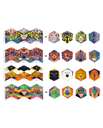 Творчески комплект за киригами Djeco - Flexanimals - 2