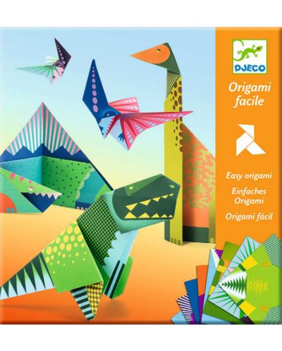 Комплект за оригами Djeco - Динозаври - 1