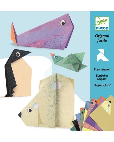 Творчески комплект за оригами Djeco – Полярни животни - 1