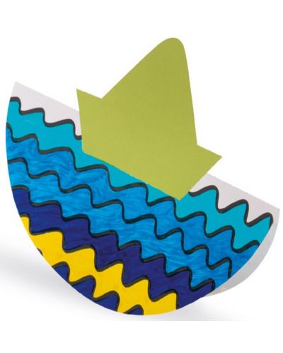 Комплект за оцветяване Djeco – Весели 3D лодчици - 2