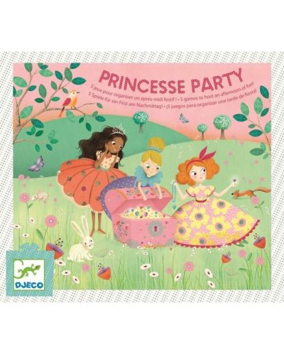 Детски парти игри Djeco - Princesse Party, 5 игри