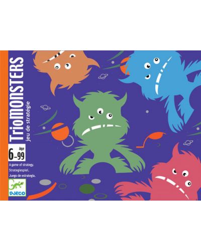 Детска игра с карти Djeco - Trio Monsters