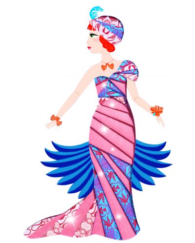 Детски комплект Направи сам от хартия Djeco – Разноцветни рокли - 4