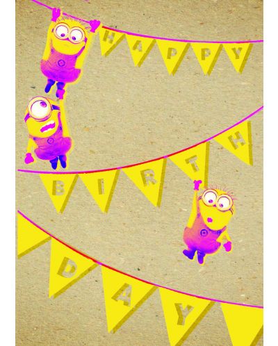 Поздравителна картичка Danilo - Crafty Minions: Birthday Bunting - 1
