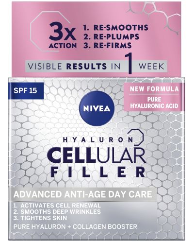 Nivea Cellular Дневен крем Hyaluron Filler, 50 ml - 1