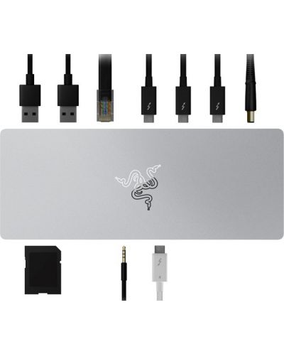 Докинг станция Razer - Thunderbolt 4 Dock Mercury, 10 порта, бяла - 5