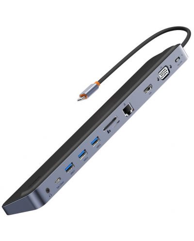 Докинг станция Baseus - EliteJoy Gen2, 11 порта, USB-C, тъмносиня - 1