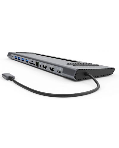 Докинг станция и USB хъб  XtremeMac - 12 порта, USB-C, сив   - 4