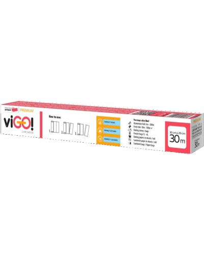 Домакинско фолио viGО! - Premium, перфорирано, 30 m - 3