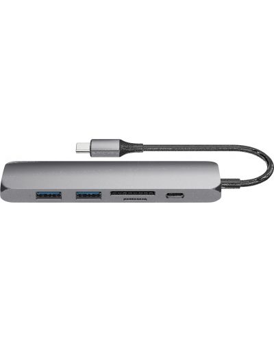 Адаптер Satechi - Slim Multimedia Adapter V2, USB-C, сив - 3