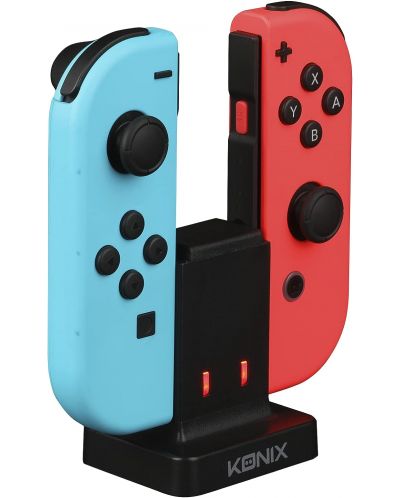 Докинг зарядна станция Konix Mythics - за Nintendo Switch, двойна, черна - 2