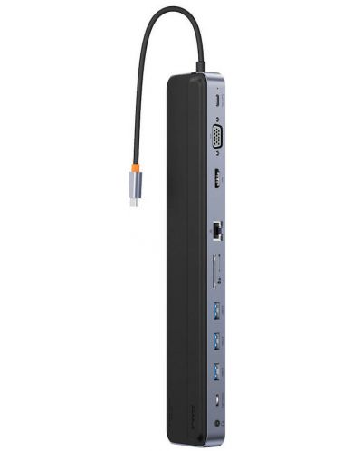 Докинг станция Baseus - EliteJoy Gen2, 11 порта, USB-C, тъмносиня - 3