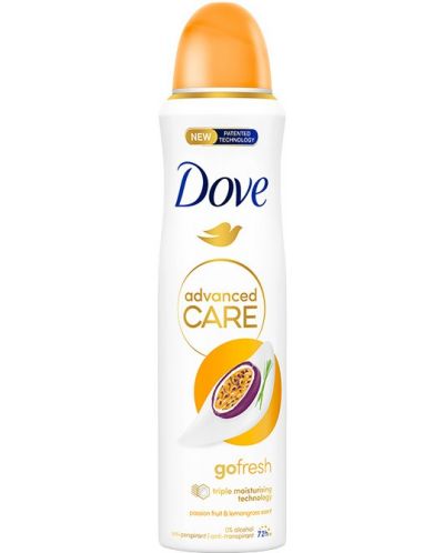 Dove Advanced Care Спрей дезодорант Passion Fruit & Lemon Grass, 150 ml - 1