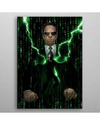 Метален постер Displate Movies: The Matrix - Agent Smith - 3