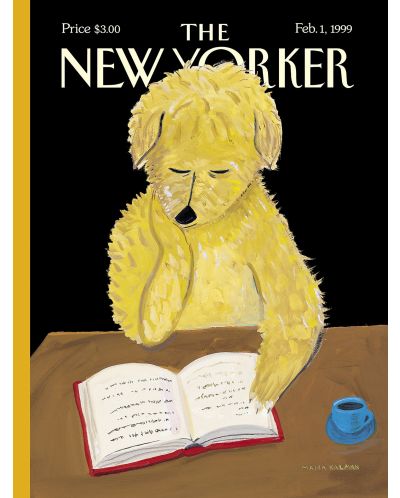 Пъзел New York Puzzle от 500 части - Куче чете книга - 1