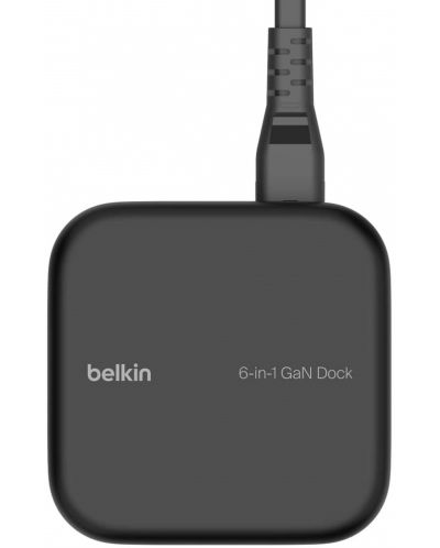 Докинг станция Belkin - 6 в 1 Core Gan Dock, 6 порта, USB-C, черна - 5