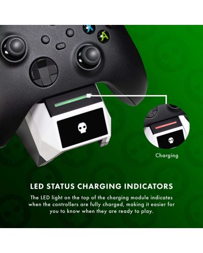Докинг зарядна станция Numskull - за Xbox Series X/S, двойна, бяла - 3