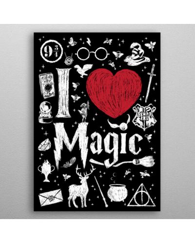 Метален постер Displate - I love Magic - 3