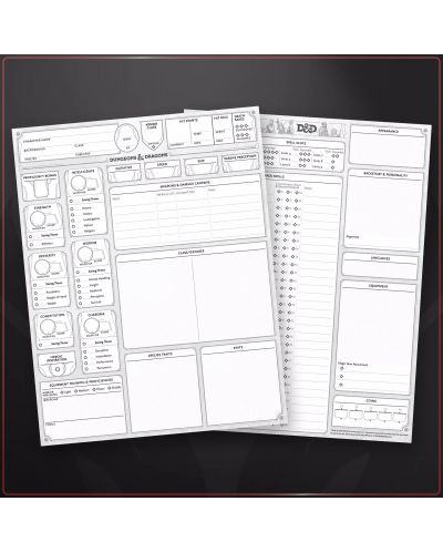 Допълнение за ролева игра Dungeons & Dragons - Character Sheets 2024 - 4