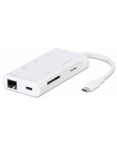 Докинг станция Vivanco - 45399, 7 порта, USB-C, бяла - 1