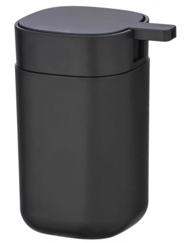 Дозатор за течен сапун Wenko - Davos, 9.8 х 13 х 7.8 cm, без BPA, черен мат - 1