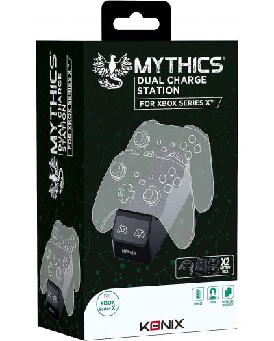 Докинг зарядна станция Konix - Mythics Dual Charge Station, за Xbox Series X, двойна, черна - 4