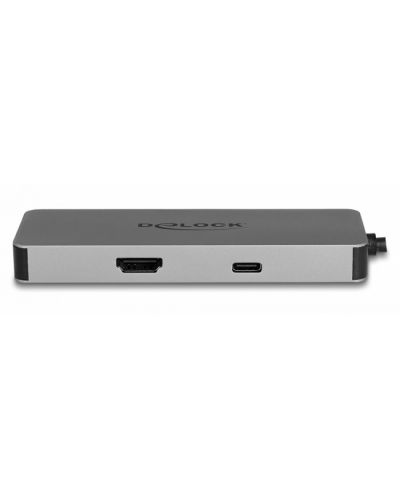 Докинг станция Delock - USB-A/USB-C/HDMI/SD/Micro SD/PD, сива - 3