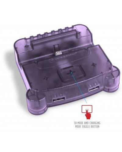Докинг зарядна станция Hyperkin - RetroN S64 Console Dock, лилава (Nintendo Switch) - 4