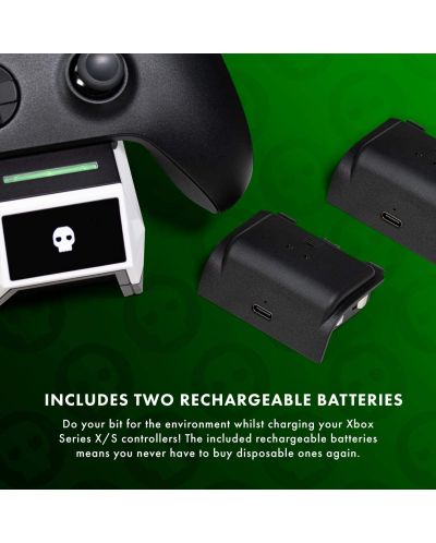 Докинг зарядна станция Numskull - за Xbox Series X/S, двойна, бяла - 4
