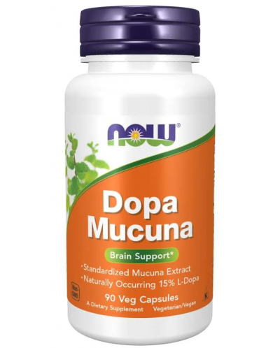 Dopa Mucuna, 90 капсули, Now - 1