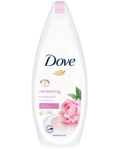 Dove Подхранващ душ гел Renewing Peony and Rose Oil, 250 ml - 1
