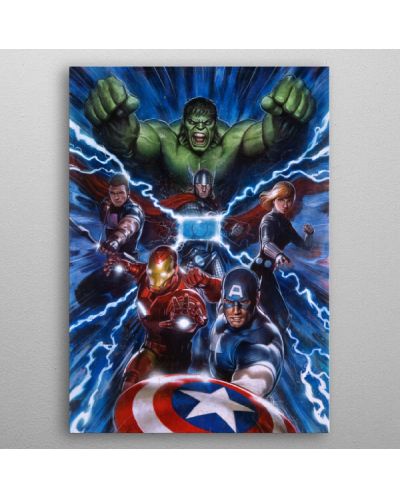Метален постер Displate Marvel: Avengers - Team - 3