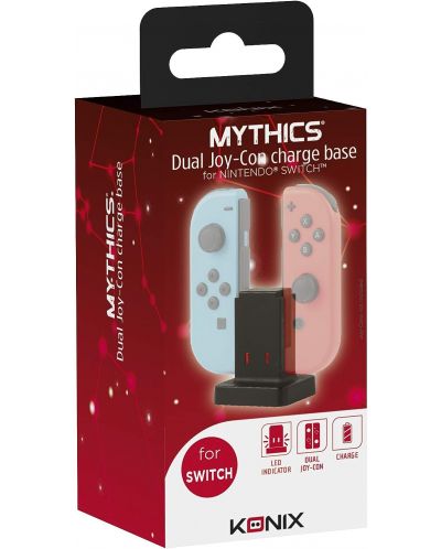 Докинг зарядна станция Konix - Mythics, двойна, черна (Nintendo Switch) - 5