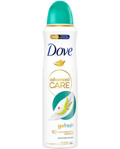 Dove Advanced Care Спрей дезодорант Pear & Aloe Vera, 150 ml - 1