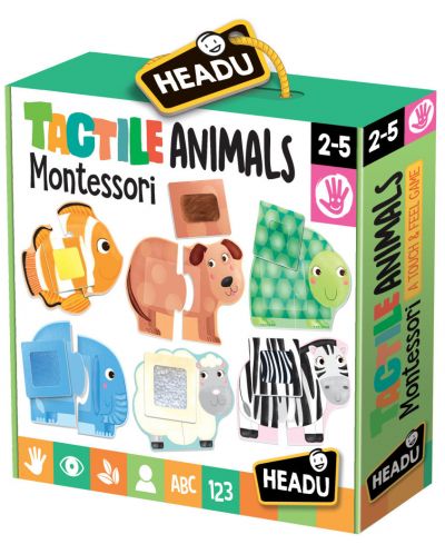 Образователен комплект Headu Montessori - Докосни и опознай животните - 1