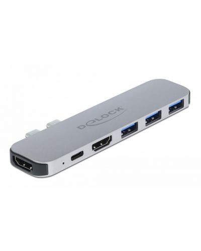 Докинг станция Delock - MacBook, HDMI/USB-A/USB-C, сива - 1