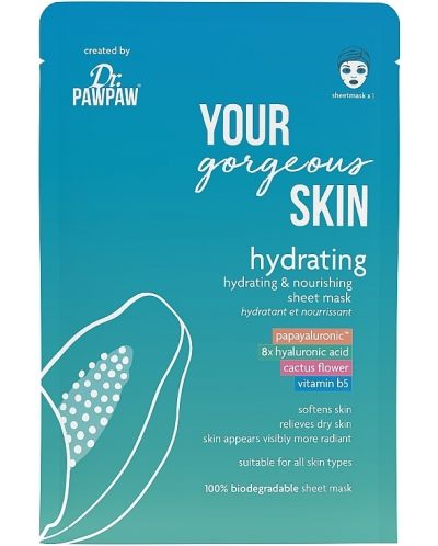 Dr. Pawpaw Your Gorgeous Skin Лист маска за хидратация, 25 ml - 1