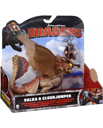 Комплект фигури Spin Master Dragons - Дракон и ездач, Valka & Cloud Jumper - 1