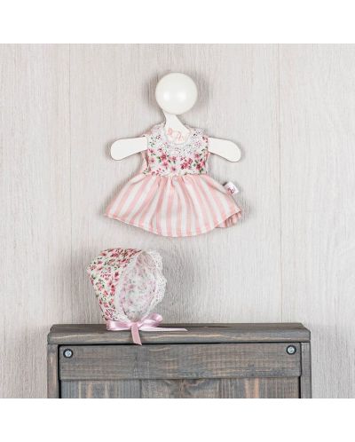 Дрехи за кукла Asi Dolls - Чикита, шапка и рокля на цветя, 21 cm - 2