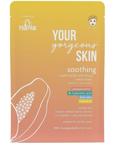 Dr. Pawpaw Your Gorgeous Skin Лист маска за успокояване, 25 ml - 1