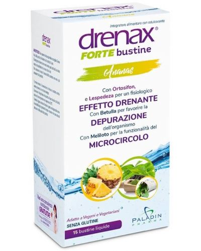 Drenax Forte Bustine Ananas, 15 течни сашета, Paladin Pharma - 1