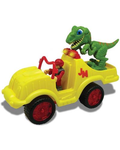 Детска играчка Dragon-I Toys - Динозавър, с кола и шофьор - 2