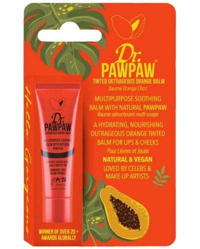 Dr. Pawpaw Балсам за устни и скули, Outrageous Orange, 10 ml - 1