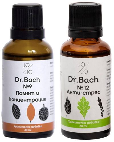 Dr. Bach Комплект капки Памет и концентрация, 2 x 30 ml, Jo & Jo - 1