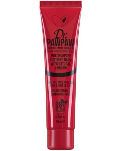 Dr. Pawpaw Балсам за устни и скули, Ultimate Red, 25 ml - 1