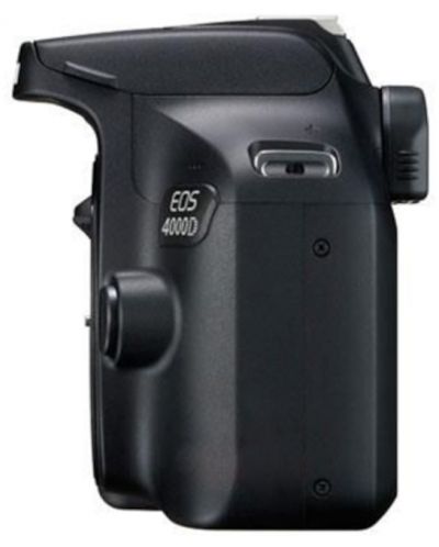 DSLR фотоапарат Canon - EOS 4000D, EF-S18-55mm, EF75-300, черен - 5