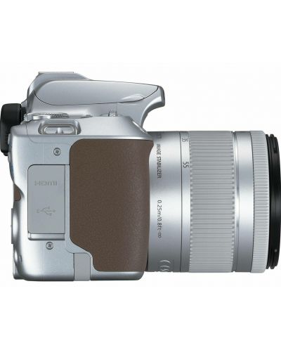 DSLR фотоапарат Canon - EOS 250D, EF-S 18-55mm, сребрист - 5
