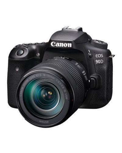 DSLR фотоапарат Canon - EOS 90D, EF-S 18-135mm, черен - 2