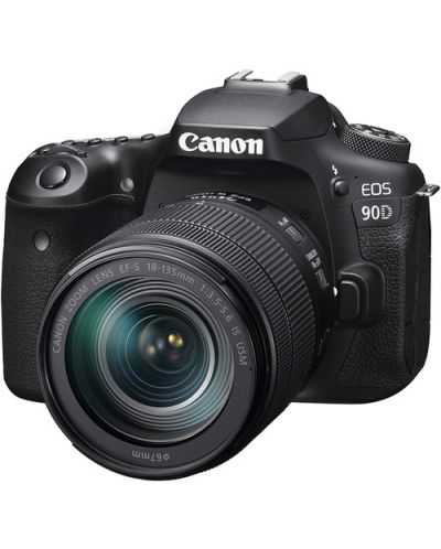 DSLR фотоапарат Canon - EOS 90D, EF-S 18-135mm IS Nano, черен - 2